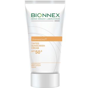 کرم ضد آفتاب فیزیکی رنگی بایونکس bionnex سری preventina | مناسب انواع پوست +SPF 50