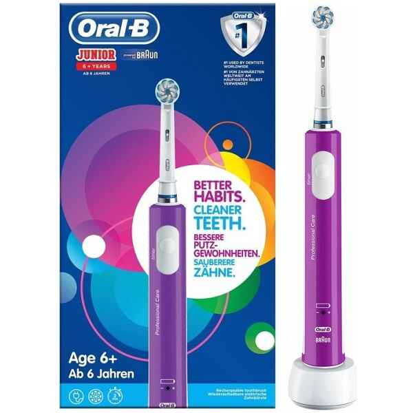 مسواک برقی بچگانه اورال بی Oral-B سری Professional Care مدل +JUNIOR 6 رنگ بنفش | بچه های بالای شش سال