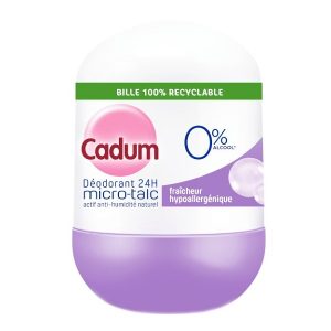 مام رول ضد تعریق ارگانیک میکرو تالک کادوم CADUM ضد حساسیت حجم 50 میل | بدون الکل، نمک آلمنیوم، عطر، پارابن
