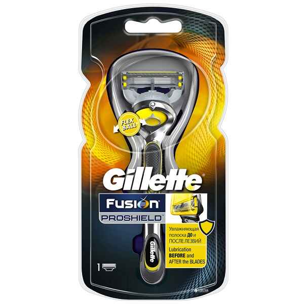 تیغ اصلاح ژیلت Gillette مدل پروشیلد Fusion Proshield | یک دسته و یدک