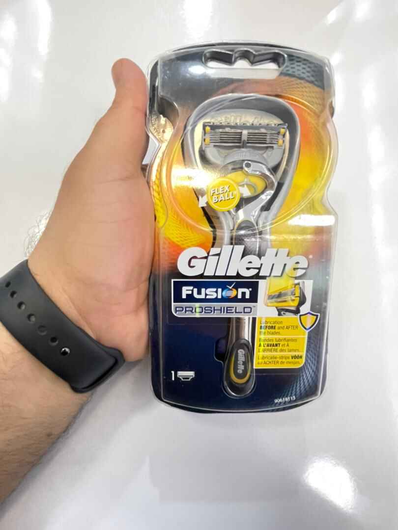 تیغ اصلاح ژیلت Gillette مدل پروشیلد Fusion Proshield | یک دسته و یدک