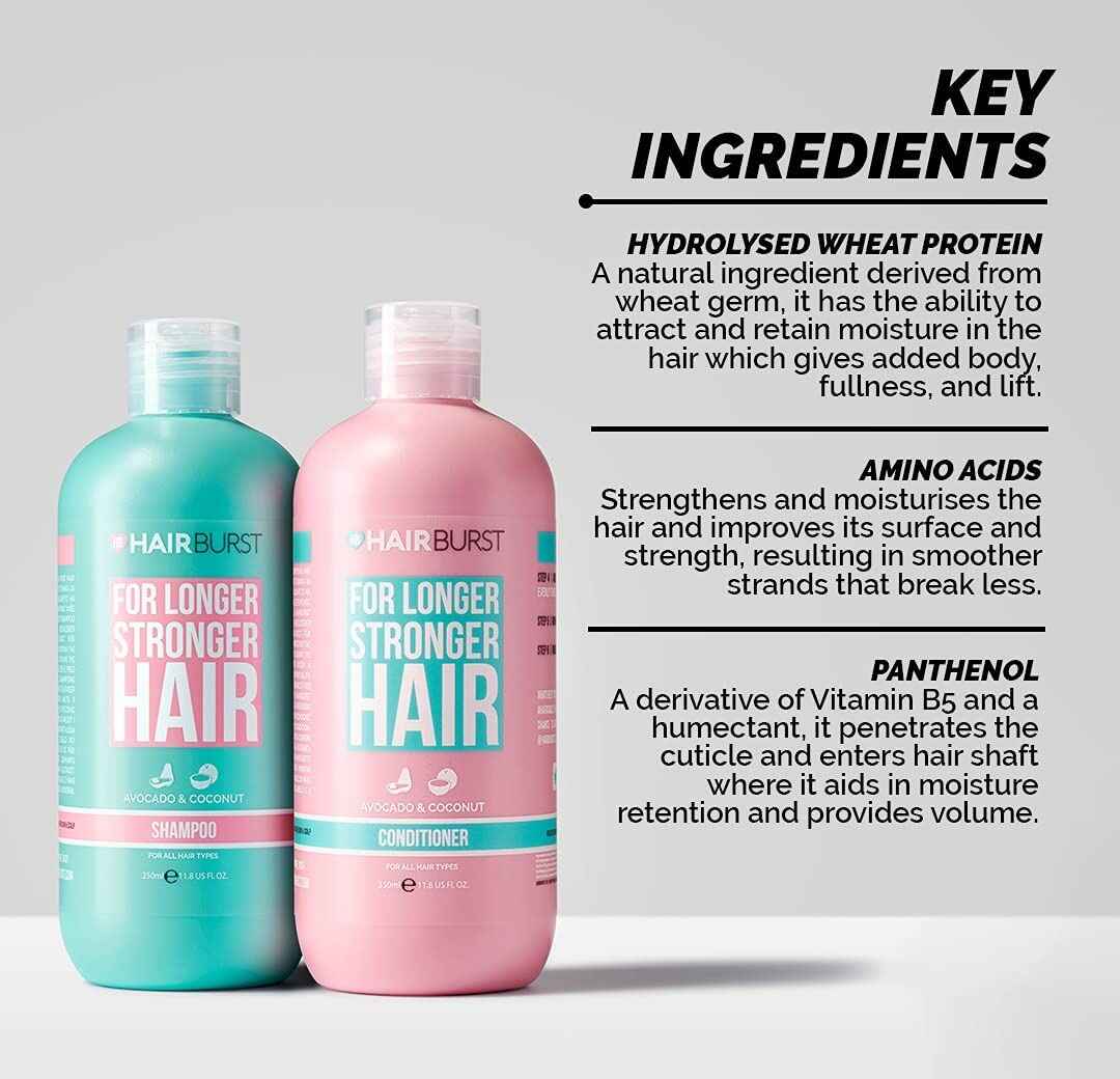 ترکیبات مهم تشکیل دهنده شامپو تقویت کننده موی Hairburst