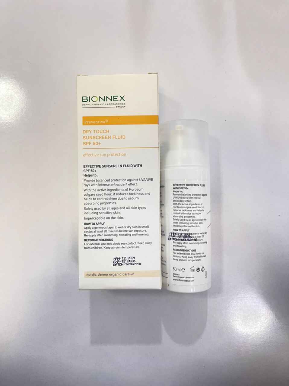 ضد آفتاب فلوئیدی بایونکس bionnex سری preventina | مناسب پوست چرب +SPF 50