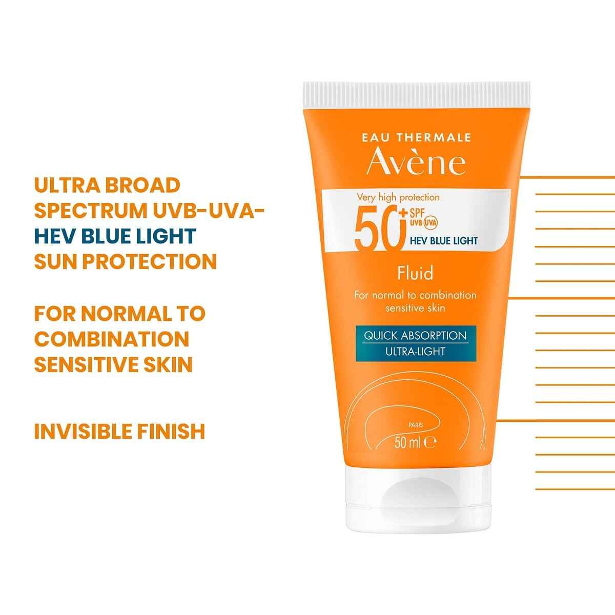 کرم ضد آفتاب درای تاچ AVÈNE مناسب پوست معمولی و مختلط چرب اس پی اف 50