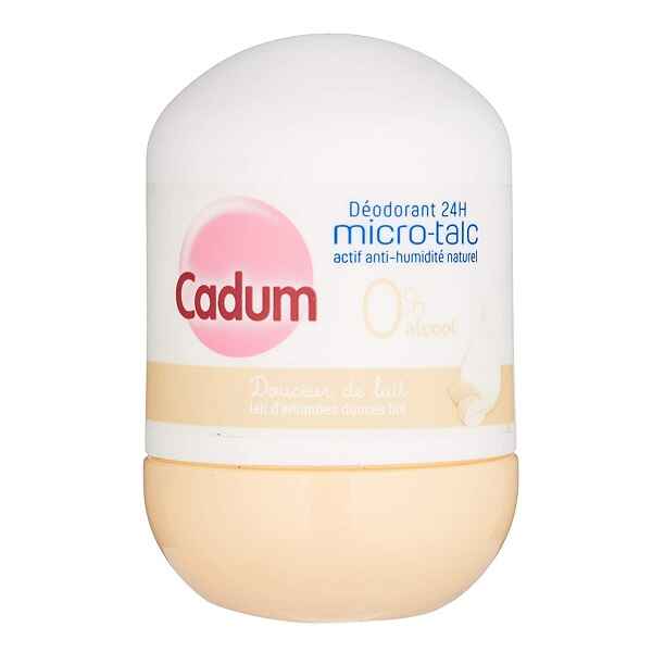 مام رول ضد تعریق ارگانیک میکرو تالک کادوم CADUM شیر بادام حجم 50 میل | بدون الکل، نمک آلومینیوم، عطر، پارابن