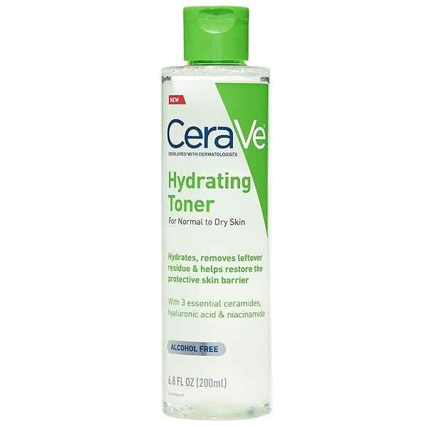 تونر آبرسان سراوی CeraVe حجم 200 میل | حاوی هیالورونیک اسید و سرامید، مناسب پوست خشک و نرمال