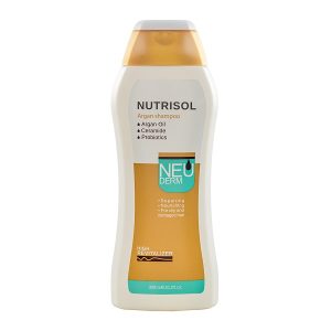 شامپو تقویت کننده روغن آرگان نئودرم Neuderm سری نوتریسل nutrisol حجم 300 میل | مناسب موهای خشک، آسیب دیده و رنگ شده