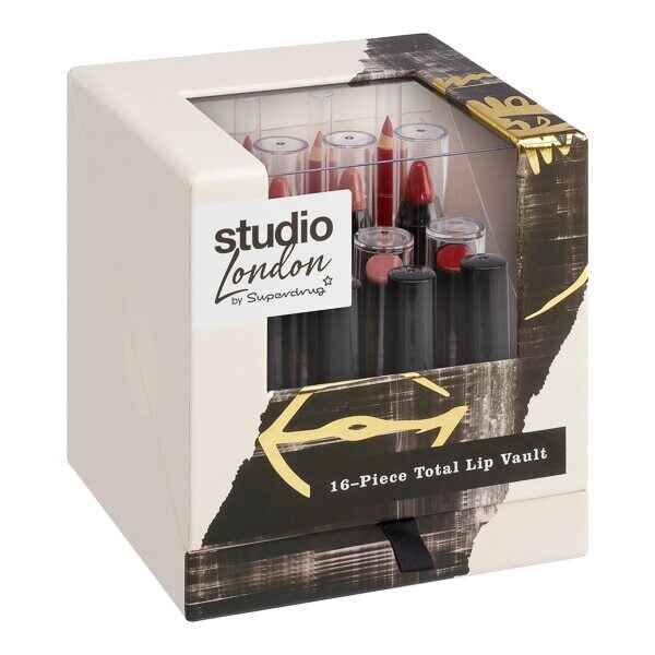 ست آرایش لب استودیو لندن Studio London مدل سوپردراگ Superdrug | تعداد 16 عدد