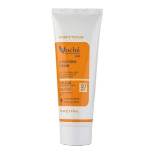 کرم ضد آفتاب بدون رنگ وچه Voche دارای SPF50 حجم 40 میل | مناسب پوست‌های خشک و معمولی