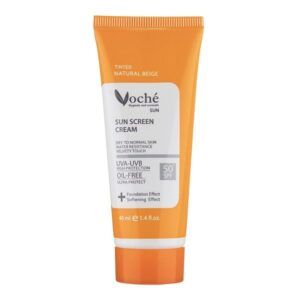 کرم ضد آفتاب رنگی وچه Voche دارای SPF50 حجم 40 میل|مناسب پوست‌های خشک و معمولی، بژ روشن
