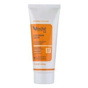 کرم ضد آفتاب بدون رنگ وچه Voche دارای SPF50 حجم 40 میل | مناسب پوست‌های چرب و مستعد آکنه