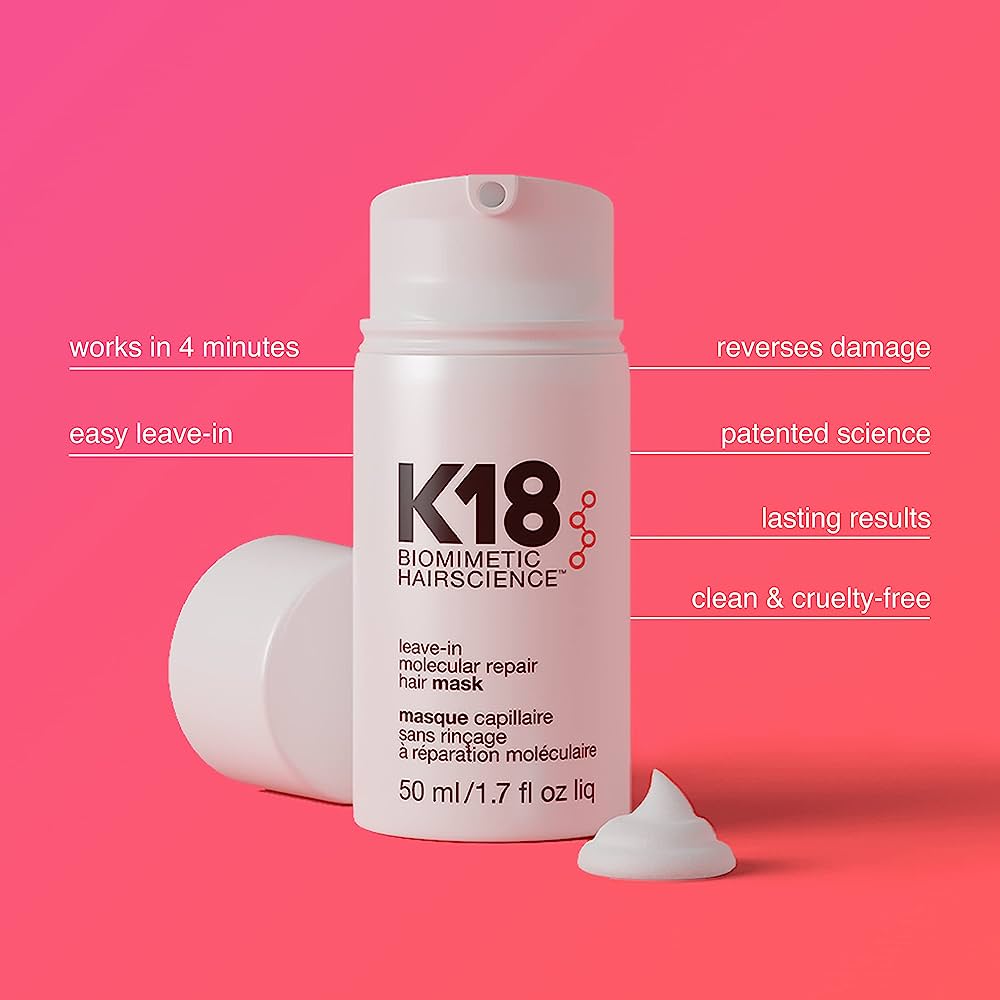 معرفی ماسک موی ترمیم کننده فوری موهای آسیب دیده برند k18  
