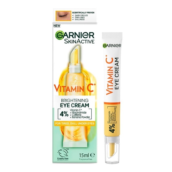 کرم دور چشم روشن کننده گارنیر Garnier مدل ویتامین سی Vitamin C حجم 15 میل | مناسب پوست تیره و خسته