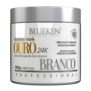 ماسک موی احیا و بازسازی بلوکن BLUEKEN مدل اورو برانکو OURO BRANCO حجم 500ml | ماسک عنکبوتی طلای سفید