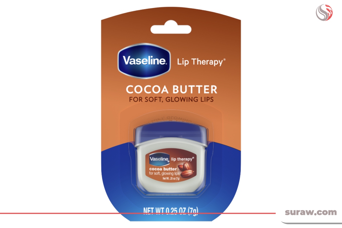 بالم لب کاسه ای وازلین Vaseline مدل Cocoa butter (کره کاکائو) 7 گرم