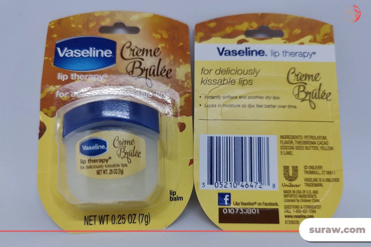 بالم لب کاسه ای برند وازلین Vaseline مدل CRÈME BRÛLÉE کرم بروله با وزن 7 گرم