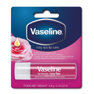بالم لب استیکی برند وازلین Vaseline مدل Rosy Lips | با وزن 4.8 گرم